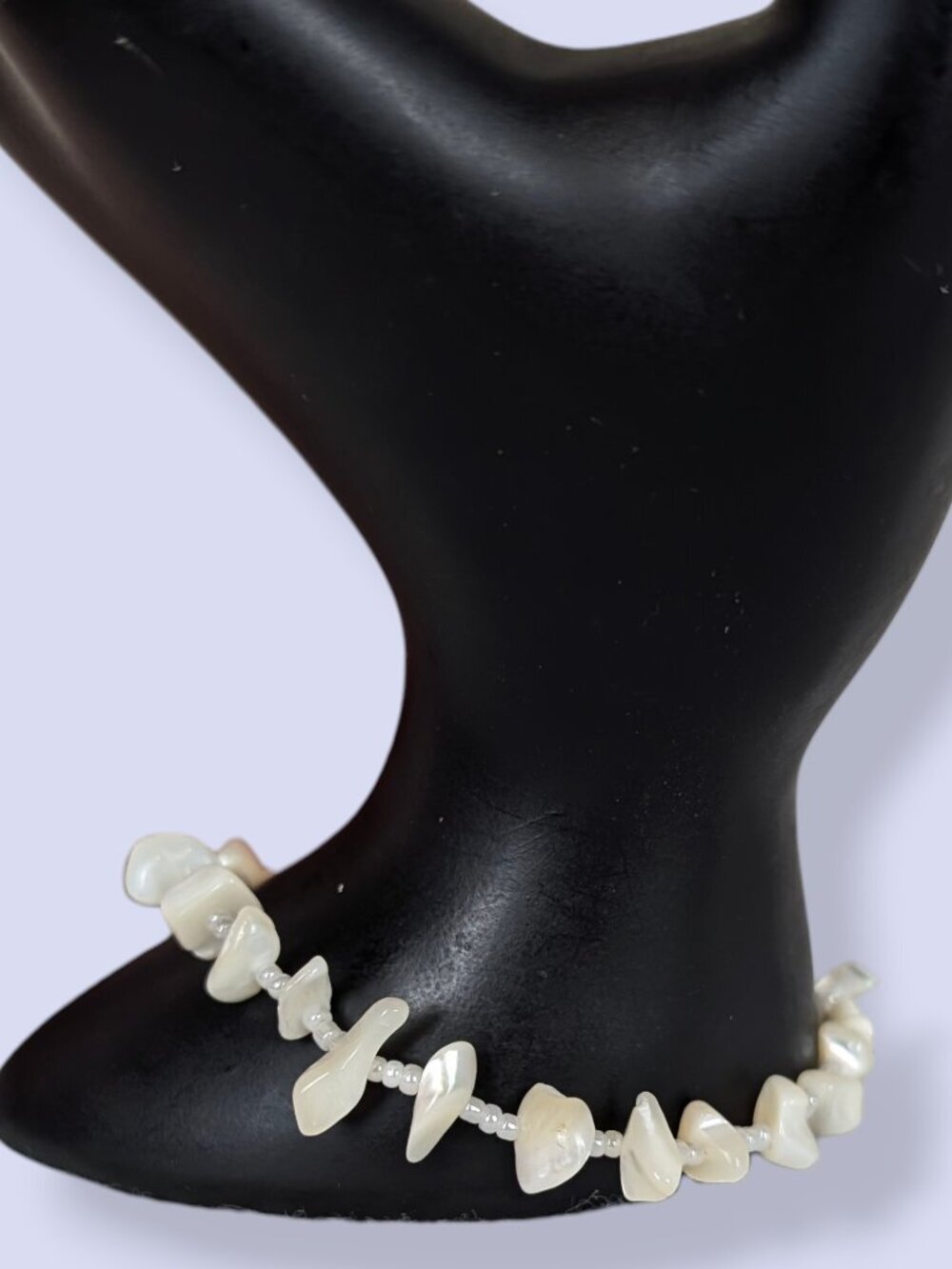 Mother of Shell Chip Beaded Stretch Bracelet